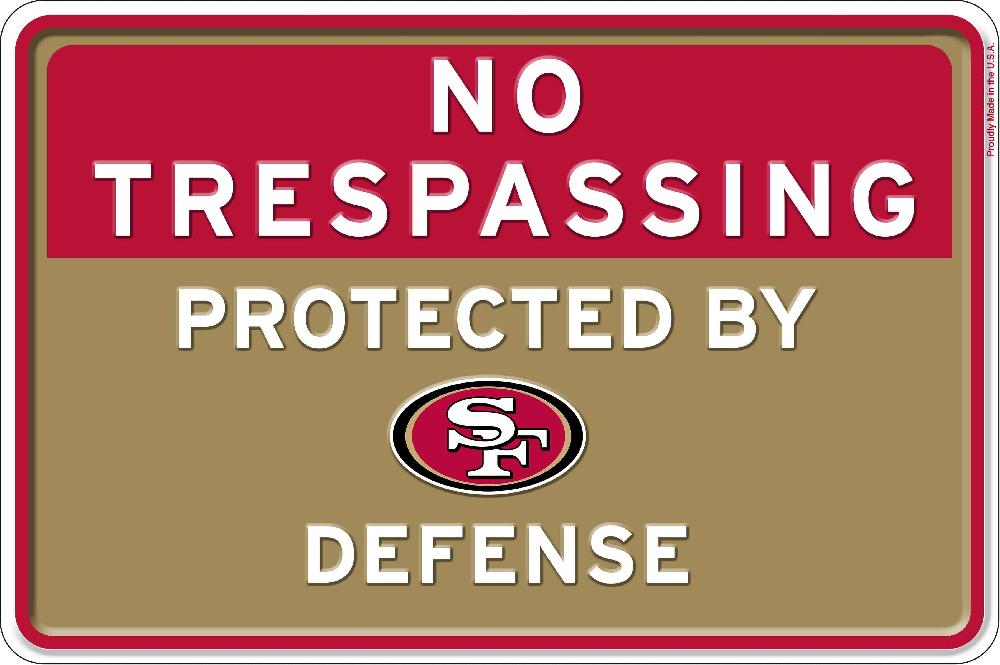 fan creations San Francisco 49ers No Tresspassing 12x16 Metal