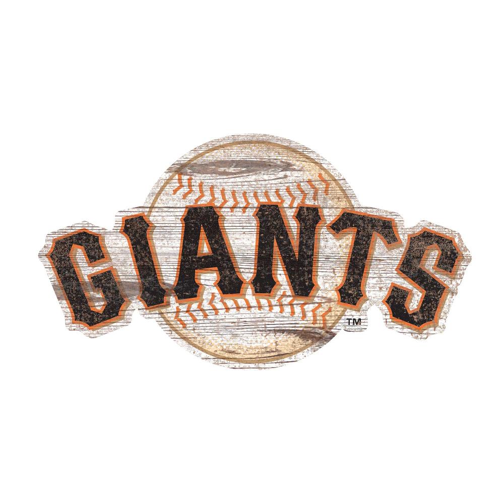 fan creations San Francisco Giants Distressed Logo Cutout Sign