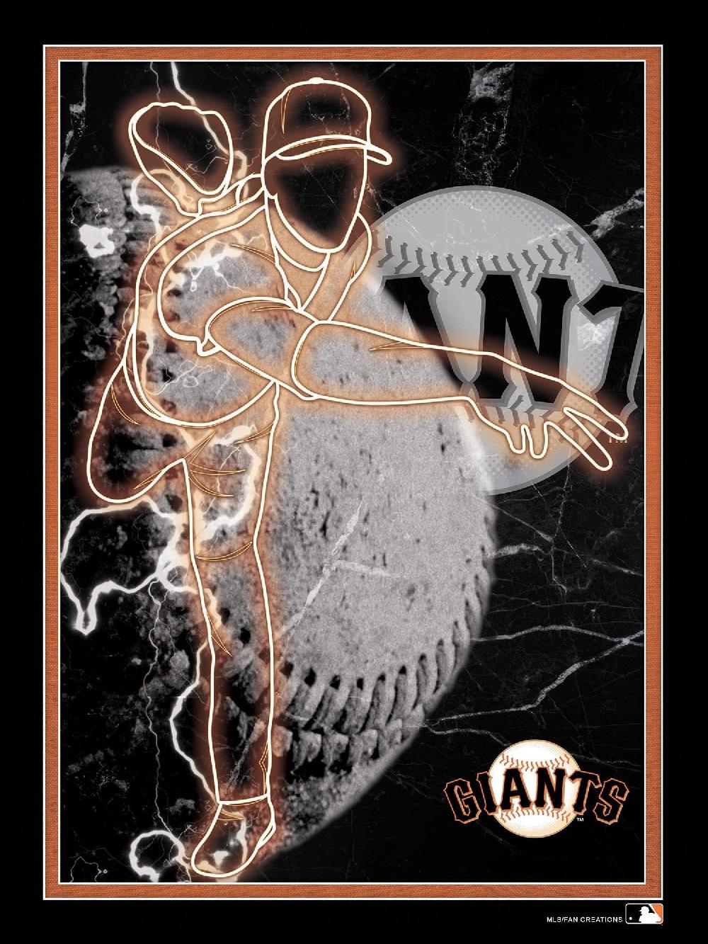 fan creations San Francisco Giants Neon Player 12x16