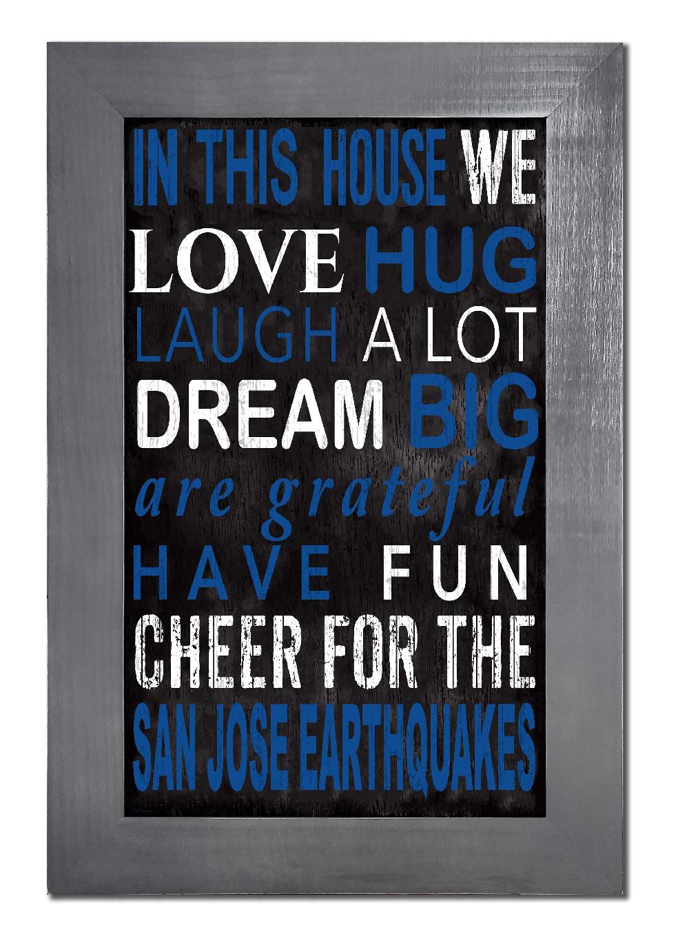 fan creations San Jose Earthquakes Color In This House 11x19 Framed
