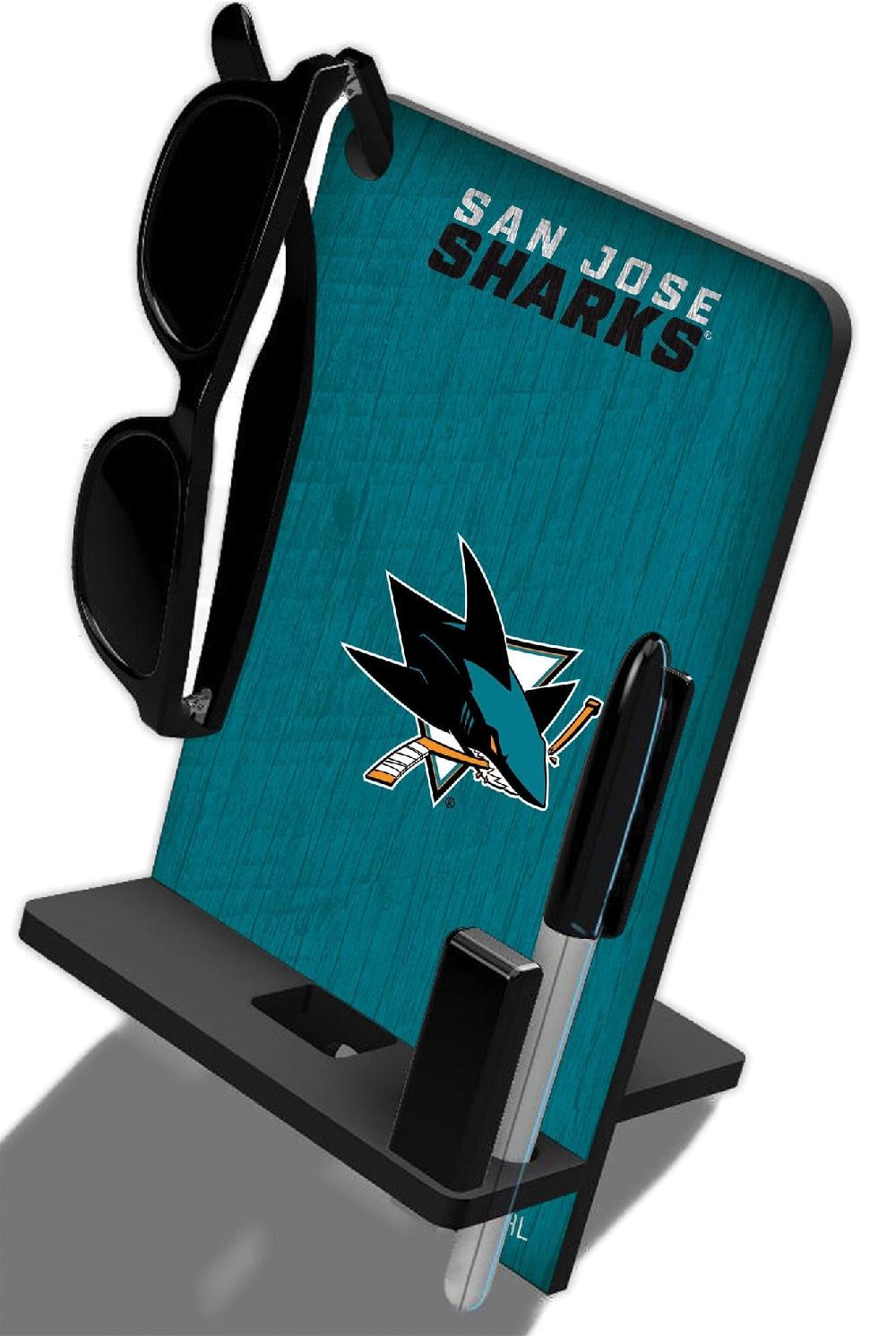 fan creations San Jose Sharks 4 In 1 Desktop Phone Stand