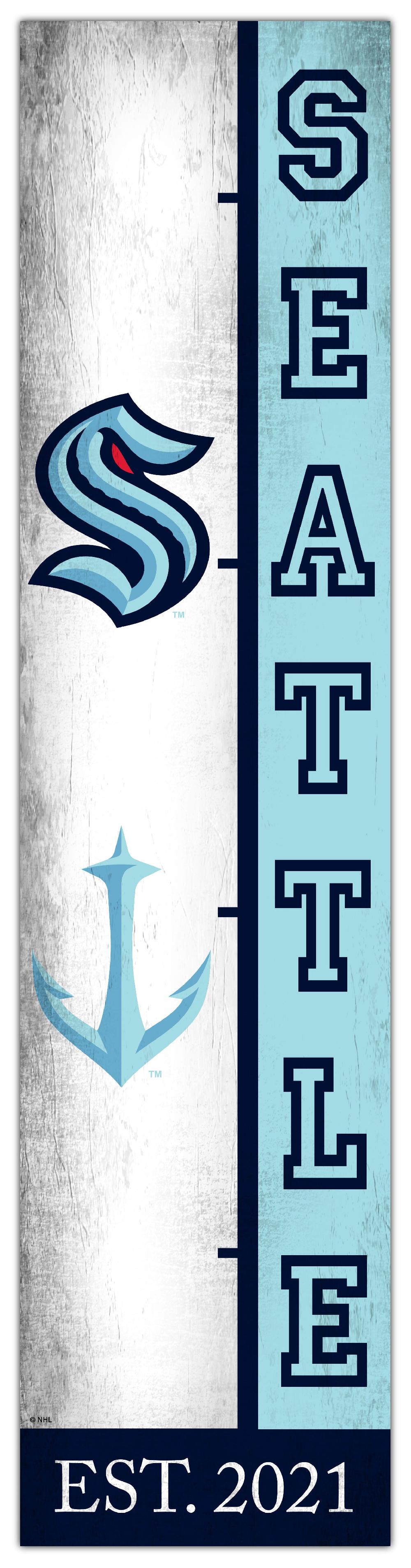 fan creations Seattle Kraken Team Logo Progression 6x24