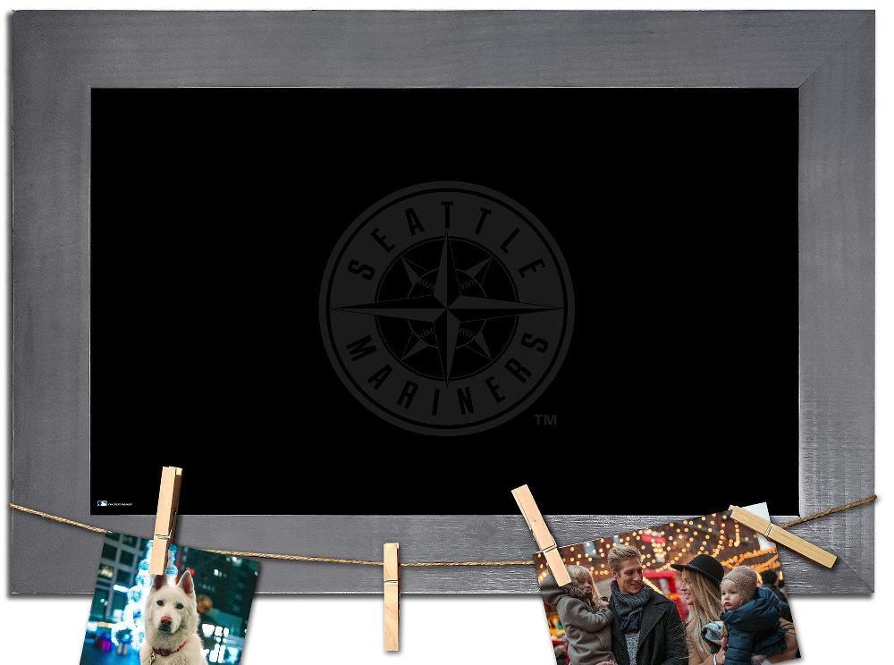 fan creations Seattle Mariners Blank Chalkboard With Frame & Clothespins