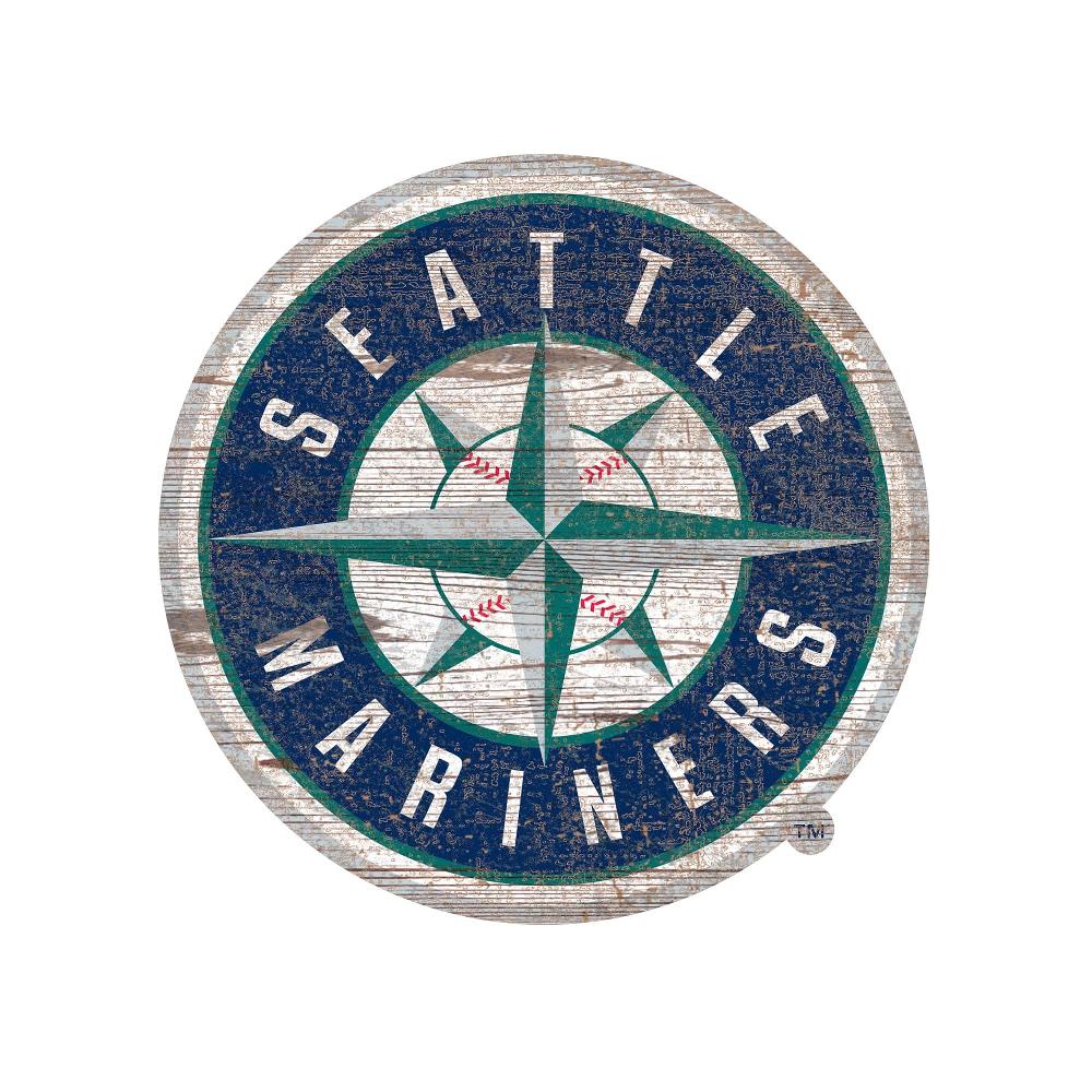 fan creations Seattle Mariners Distressed Logo Cutout Sign