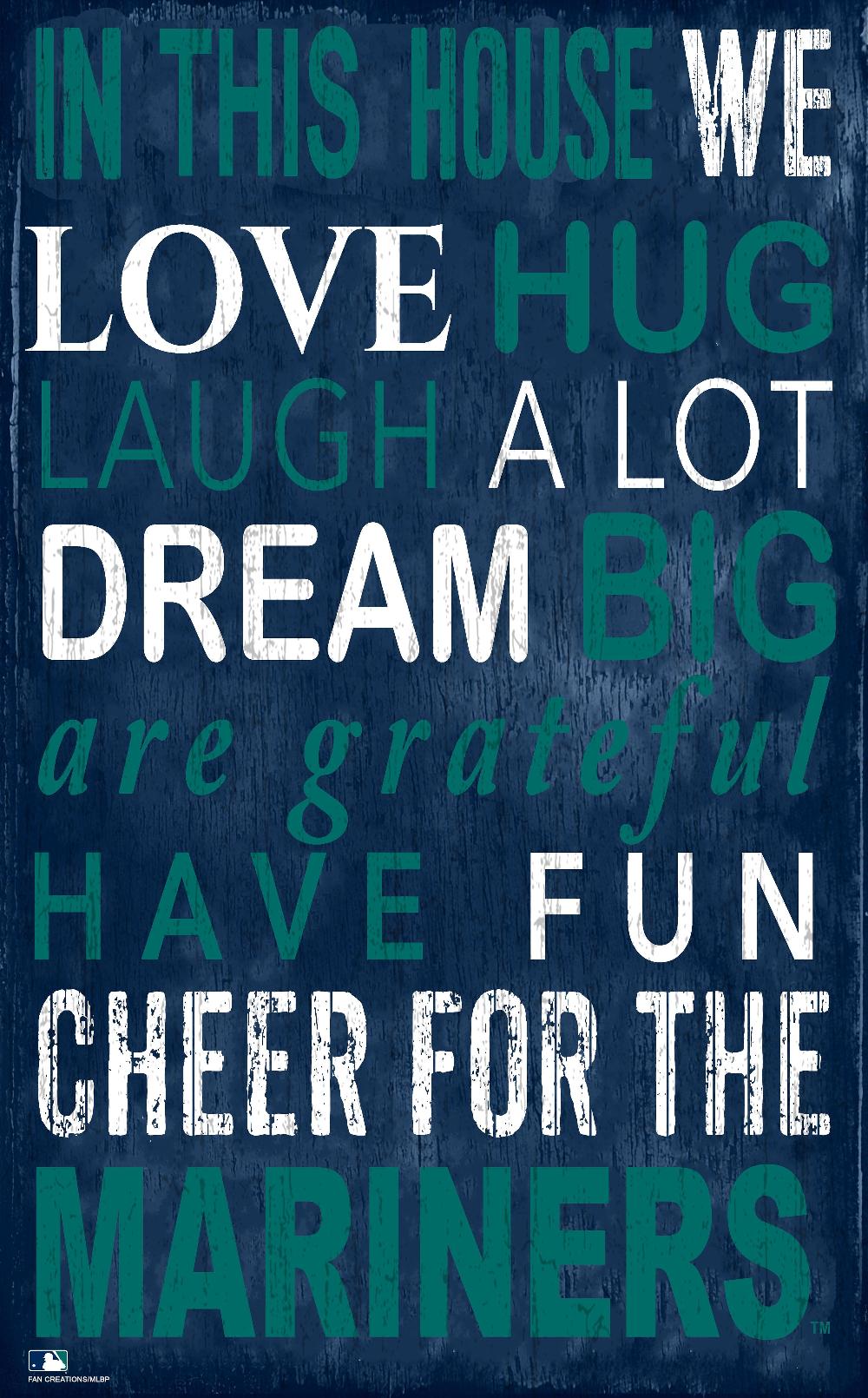 fan creations Seattle Mariners In This House 11x19 Sign