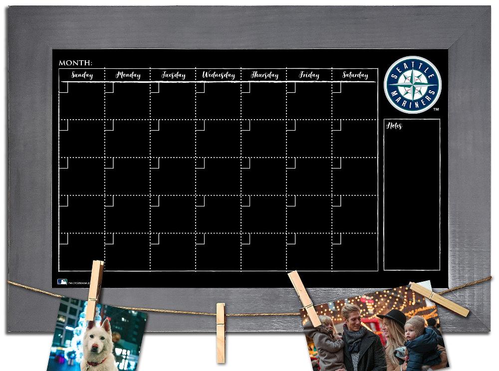 fan creations Seattle Mariners Monthly Chalkboard With Frame & Clothespins