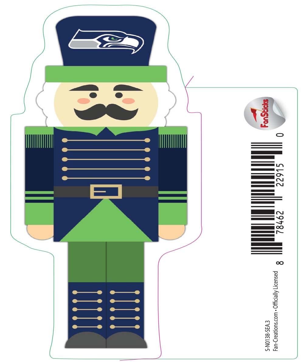 Fan Creations Seattle Seahawks 3in Decal - Nutcracker