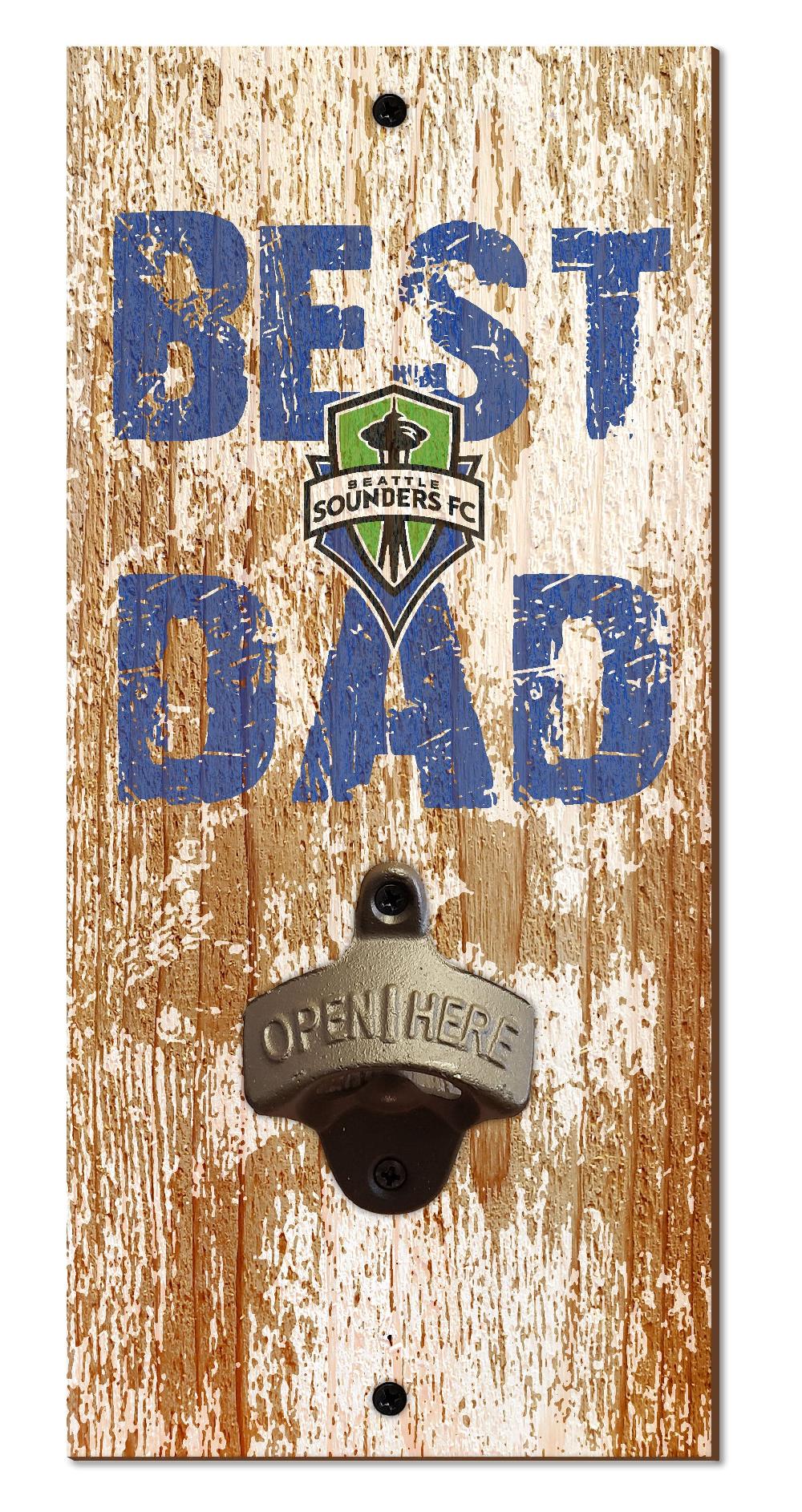 fan creations Seattle Sounders FC Best Dad Bottle Opener