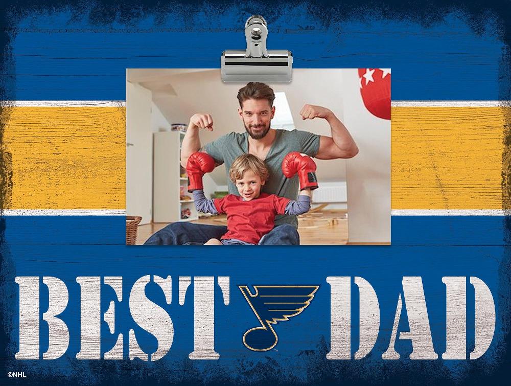 fan creations St Louis Blues Best Dad With Stripe Clip Frame