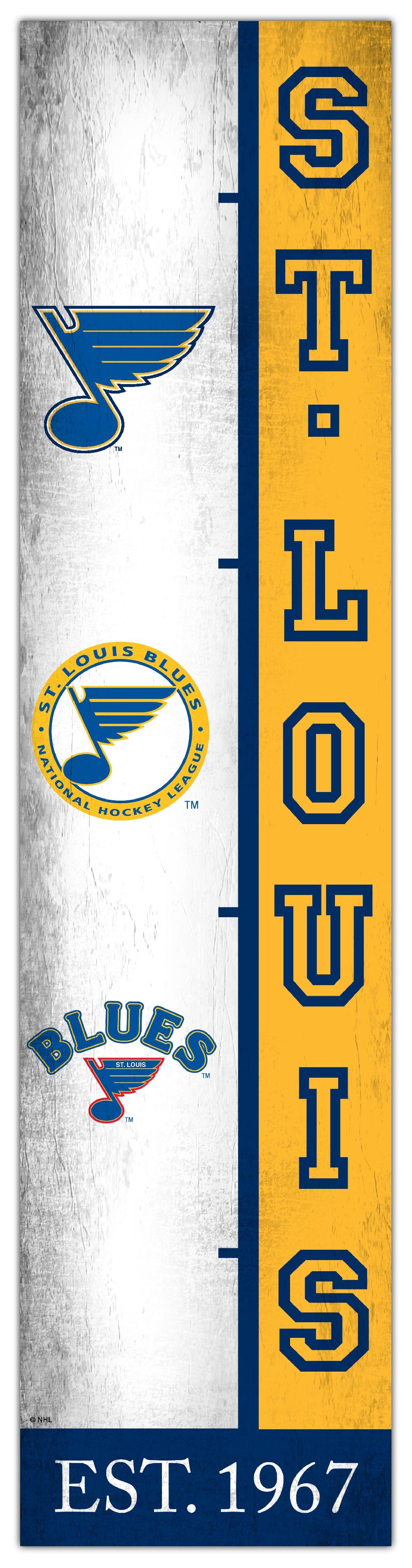 fan creations St. Louis Blues Team Logo Progression 6x24