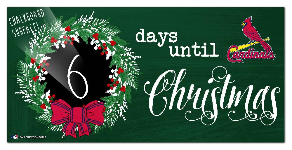 fan creations St. Louis Cardinals Chalk Christmas Countdown 6x12