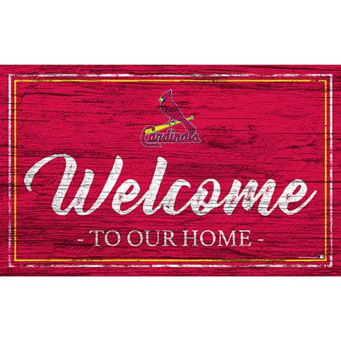fan creations St. Louis Cardinals Team Color Welcome 11x19 Sign