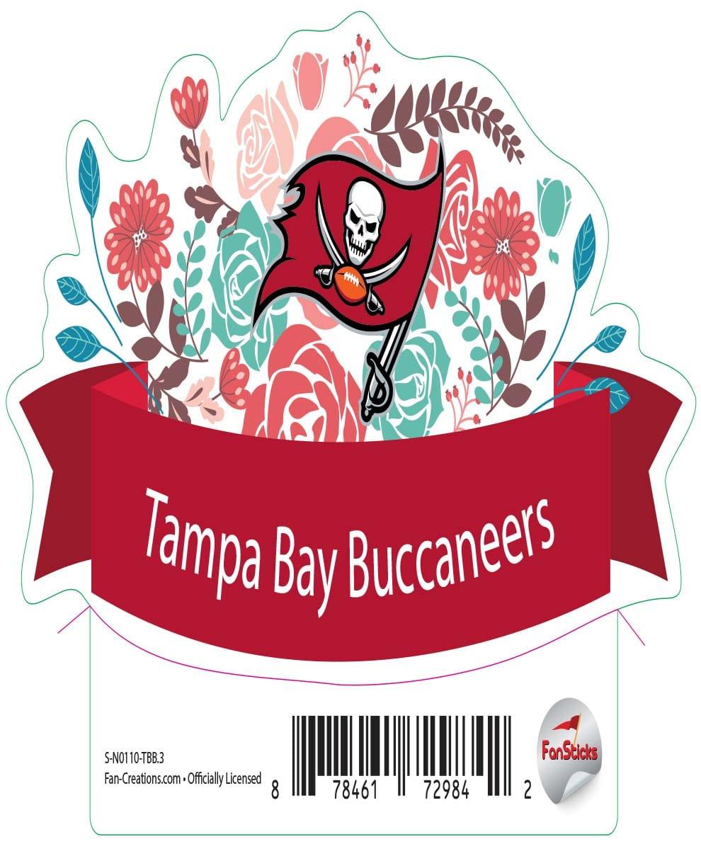 fan creations Tampa Bay Buccaneers 3in Decal - Flower Banner