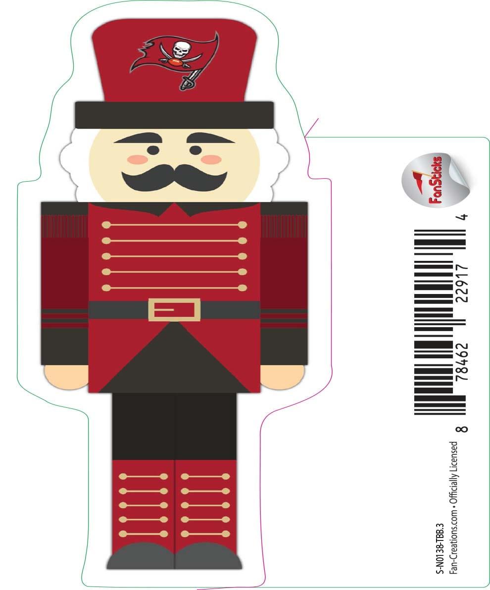 Fan Creations Tampa Bay Buccaneers 3in Decal - Nutcracker