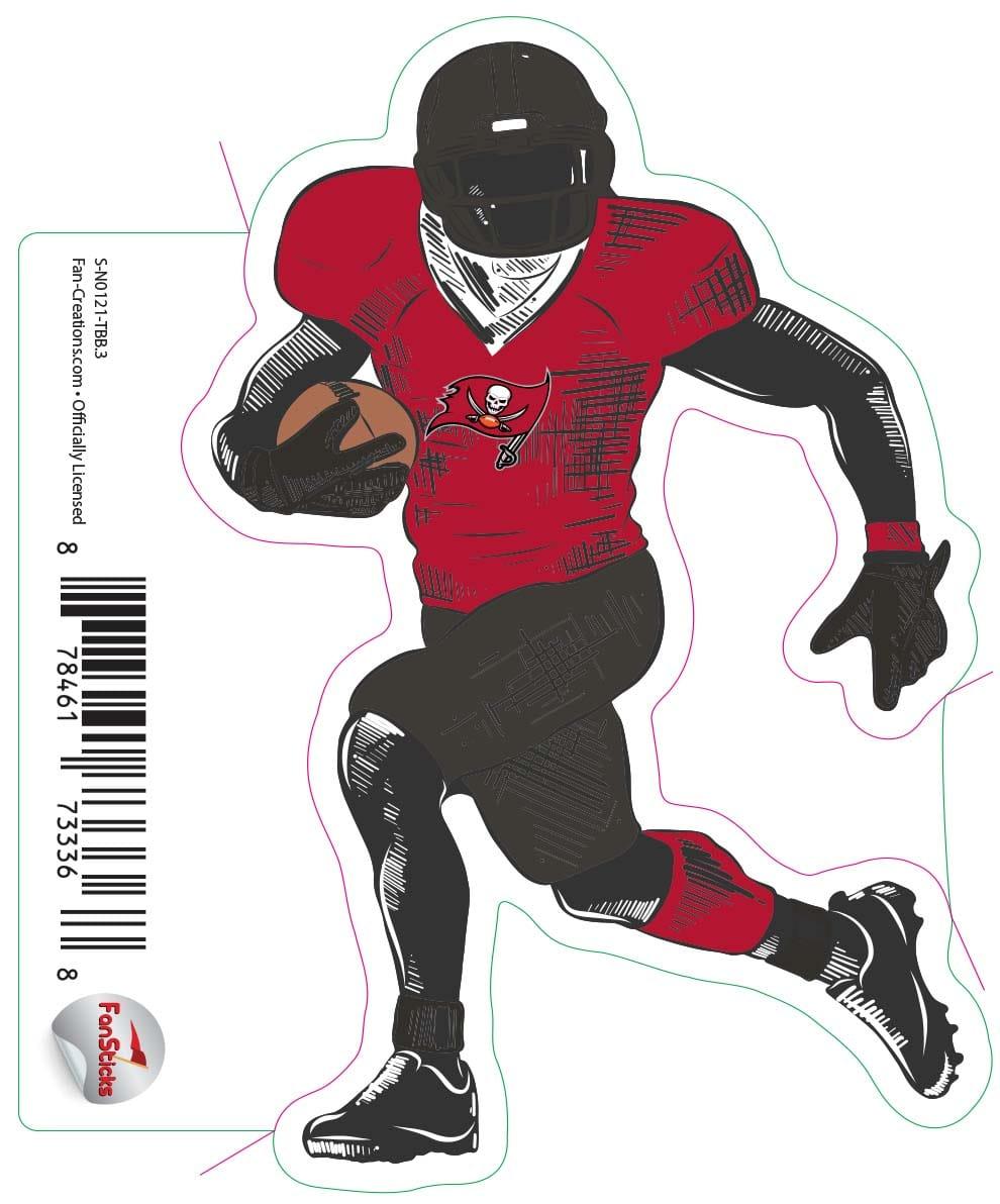 fan creations Tampa Bay Buccaneers 3in Decal - Player Illustration