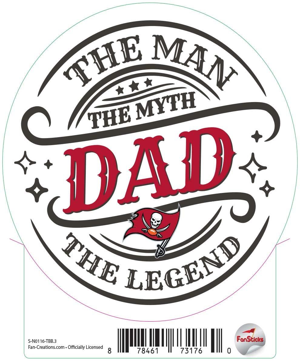 Fan Creations Tampa Bay Buccaneers 3in Decal - The Man The Legend