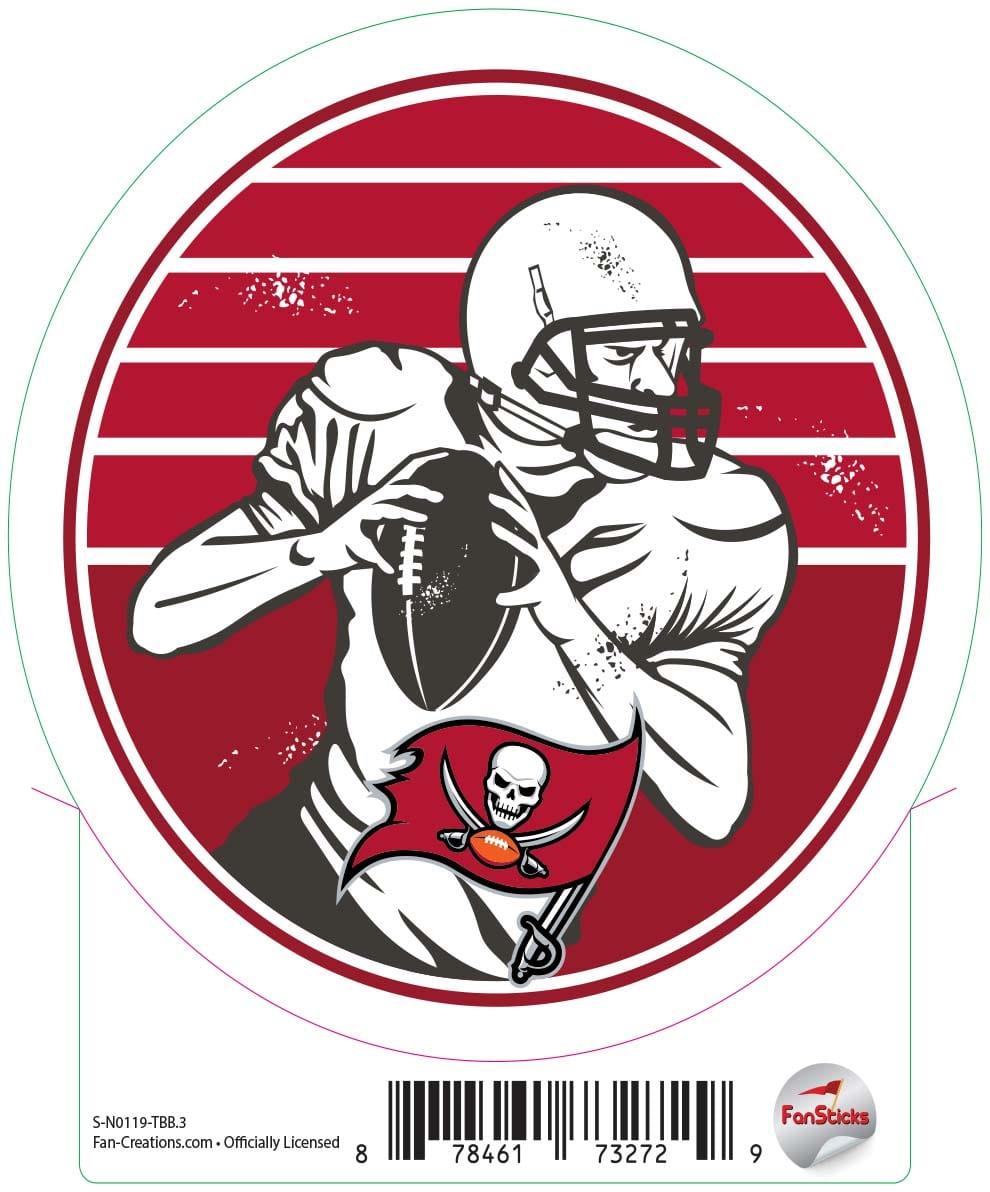fan creations Tampa Bay Buccaneers 3in Decal - Vintage Circle Player