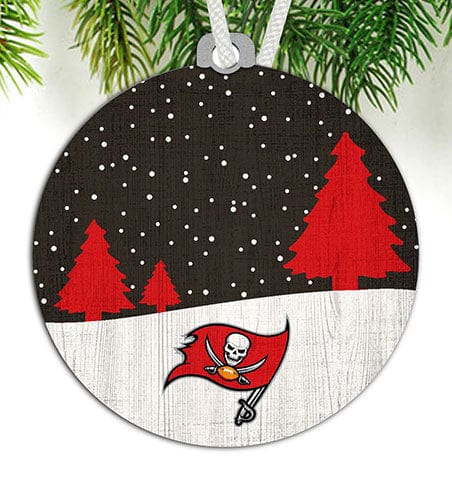 fan creations Tampa Bay Buccaneers Snow Scene Ornament