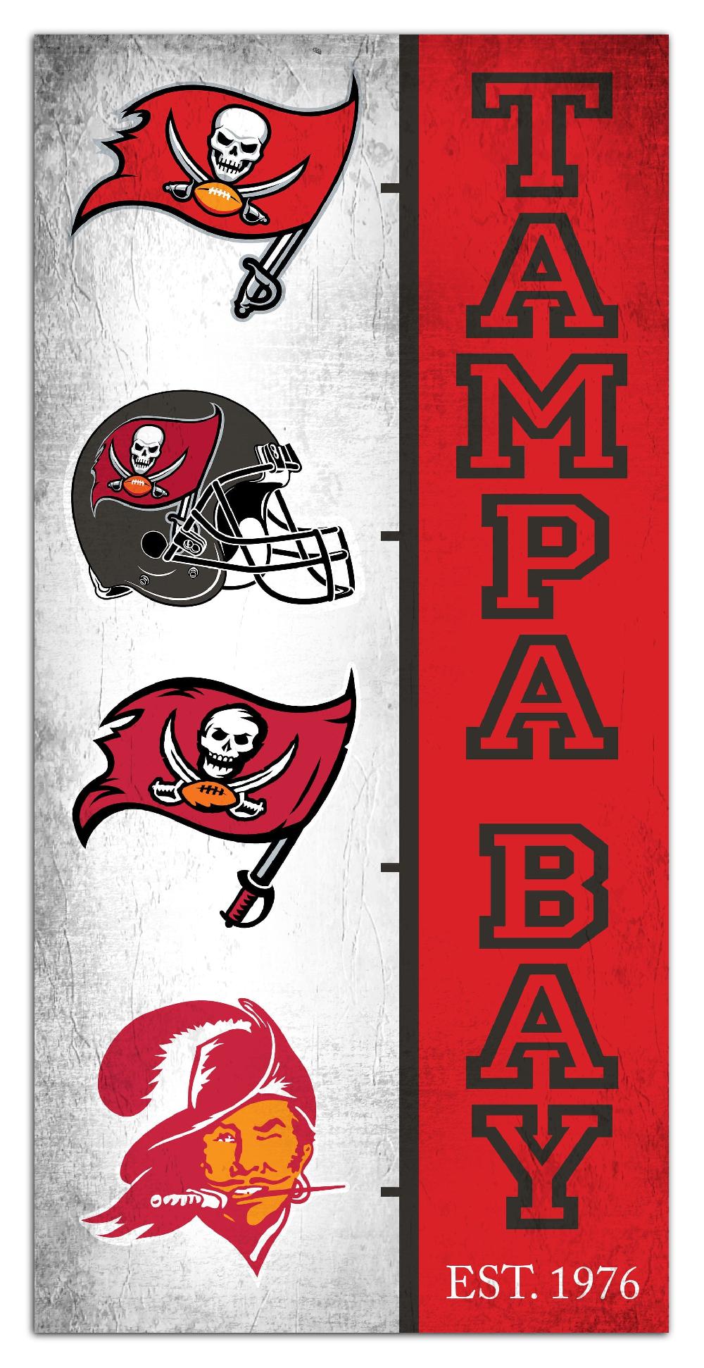 fan creations Tampa Bay Buccaneers Team Logo Progression 6x12
