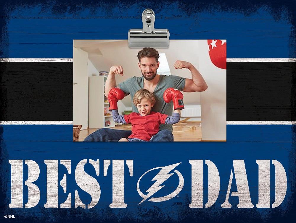 fan creations Tampa Bay Lightning Best Dad With Stripe Clip Frame
