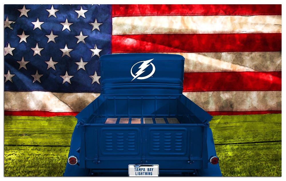 fan creations Tampa Bay Lightning Patriotic Retro Truck 11x19