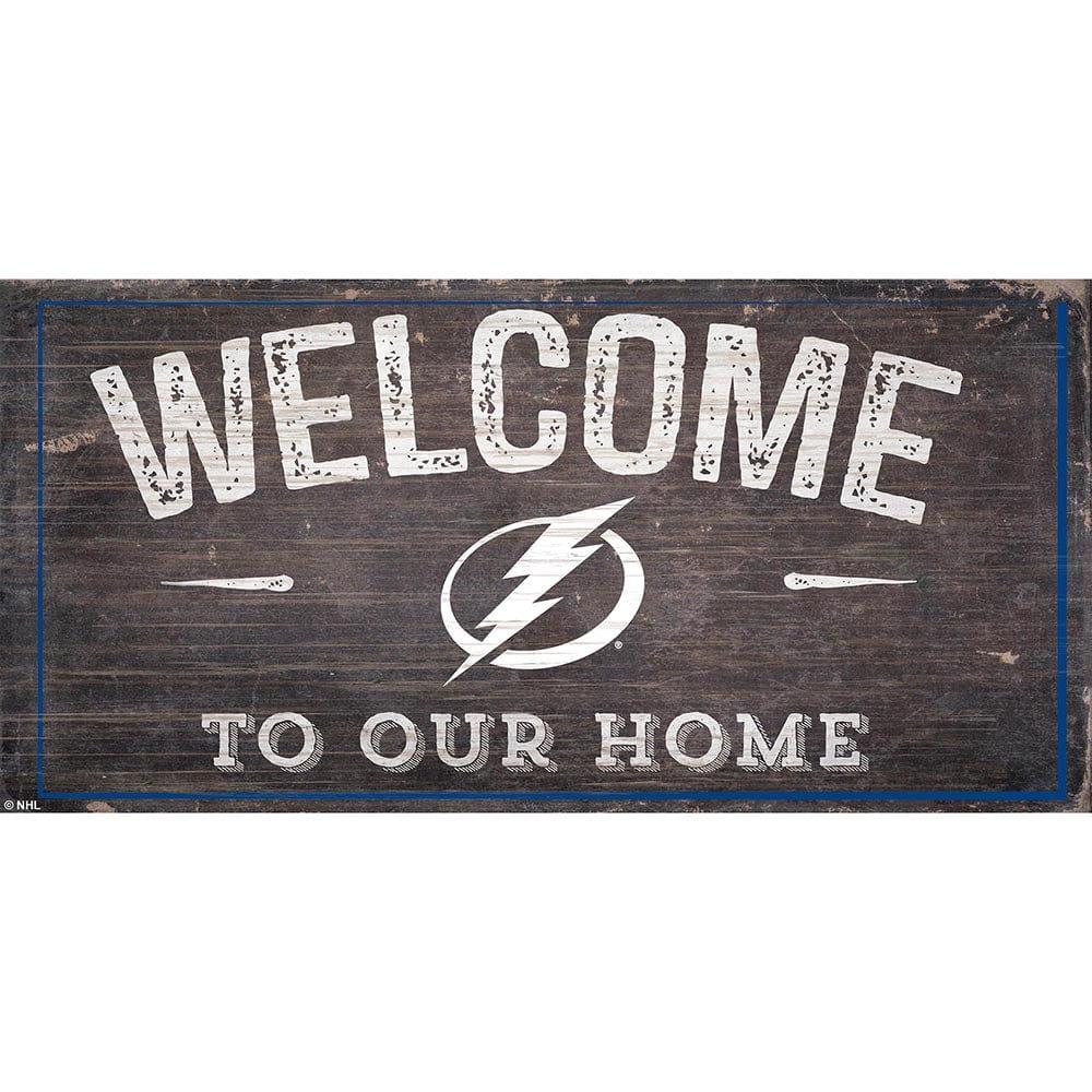fan creations Tampa Bay Lightning Welcome Distressed 6x12
