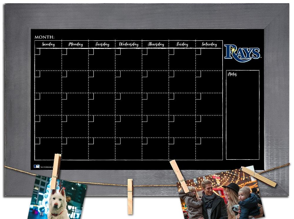 fan creations Tampa Bay Rays Monthly Chalkboard With Frame & Clothespins