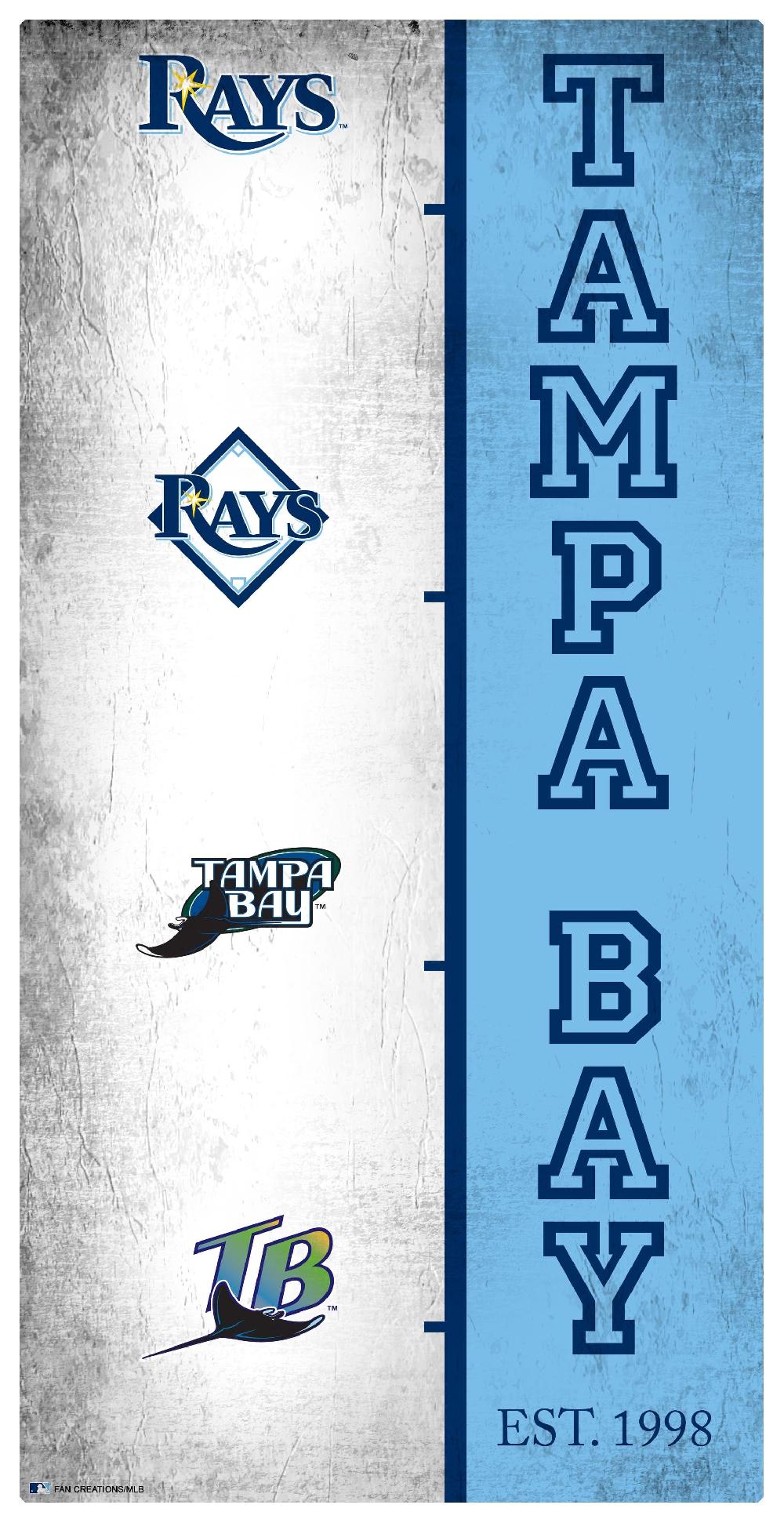 fan creations Tampa Bay Rays Team Logo Progression 6x12