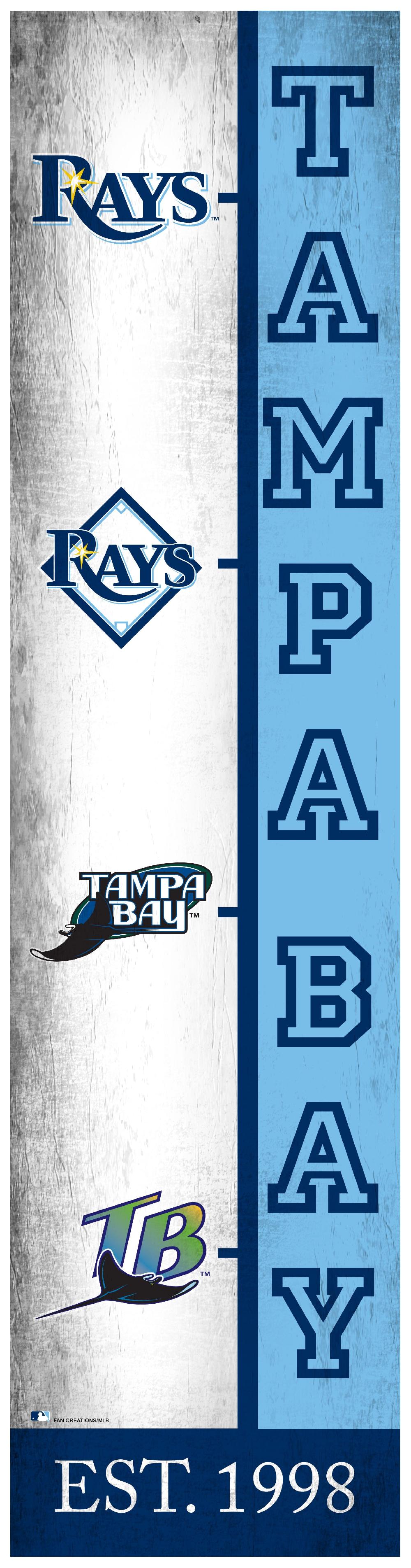fan creations Tampa Bay Rays Team Logo Progression 6x24