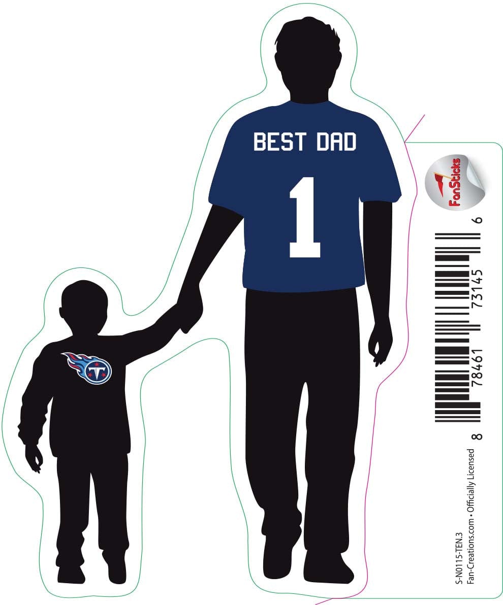 fan creations Tennessee Titans 3in Decal - Best Dad Holding Hands