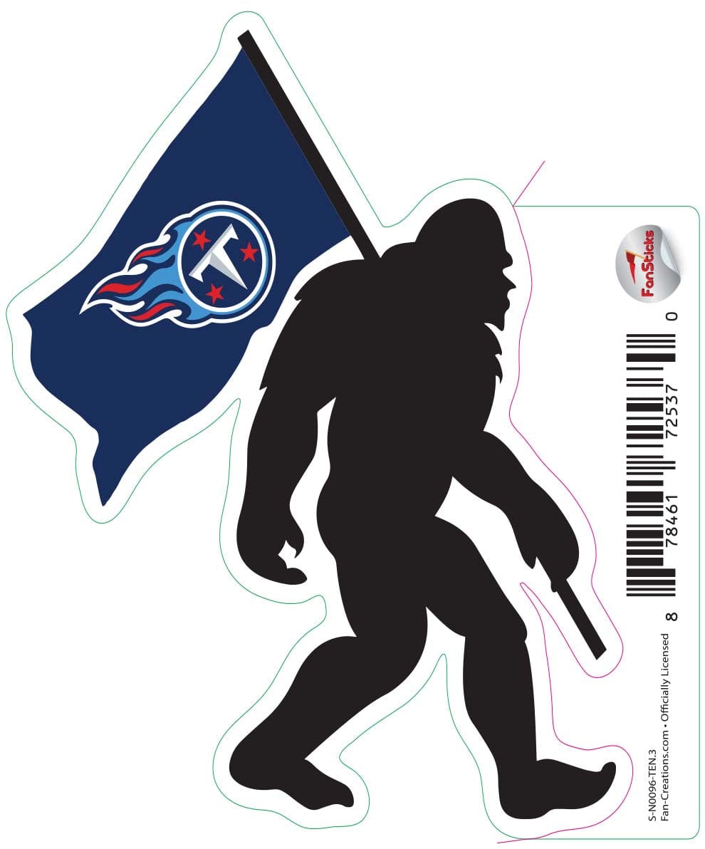 fan creations Tennessee Titans 3in Decal - Bigfoot Flag