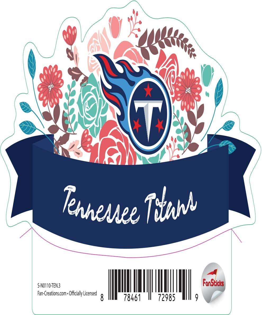 fan creations Tennessee Titans 3in Decal - Flower Banner