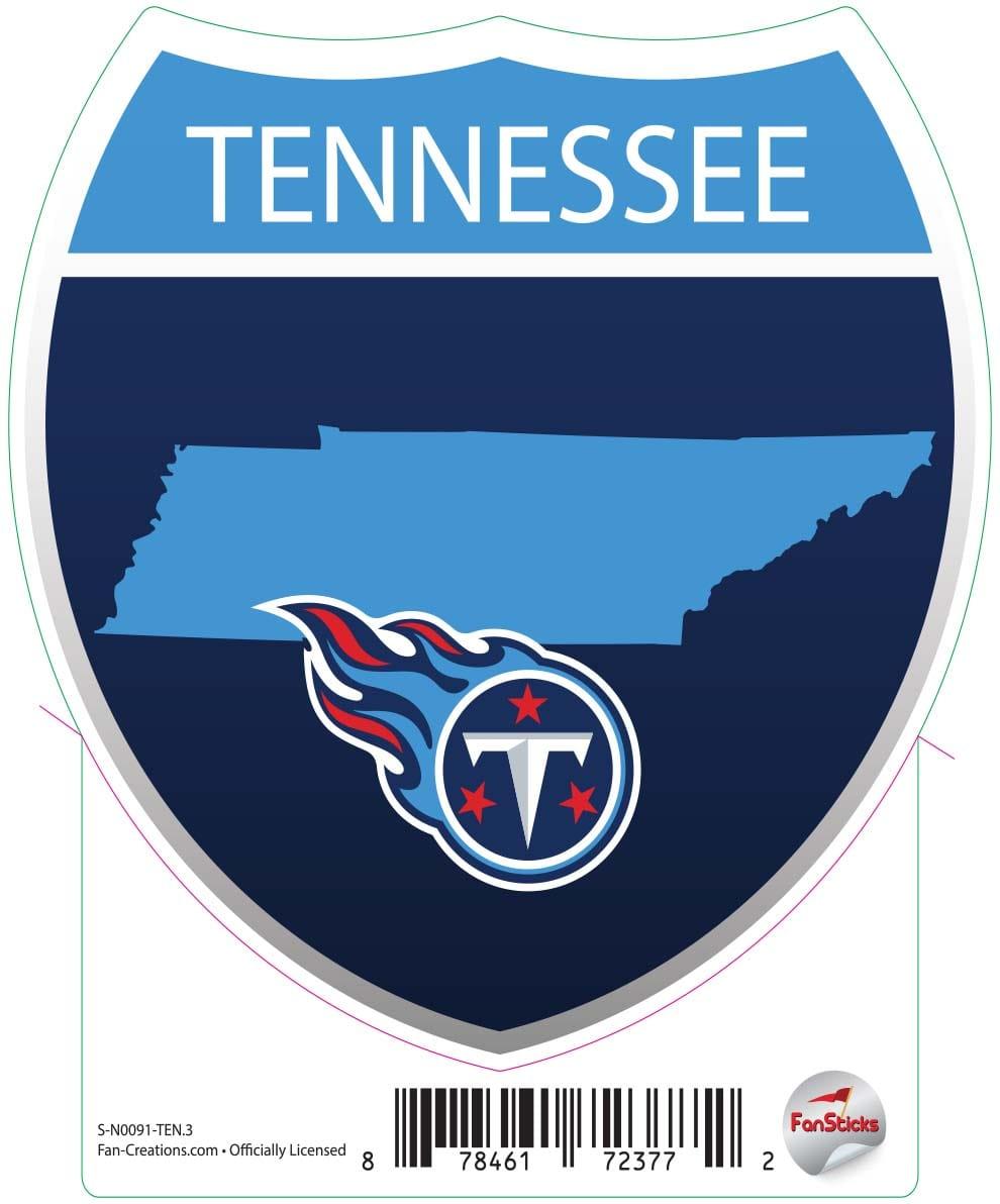 fan creations Tennessee Titans 3in Decal - Interstate Sign