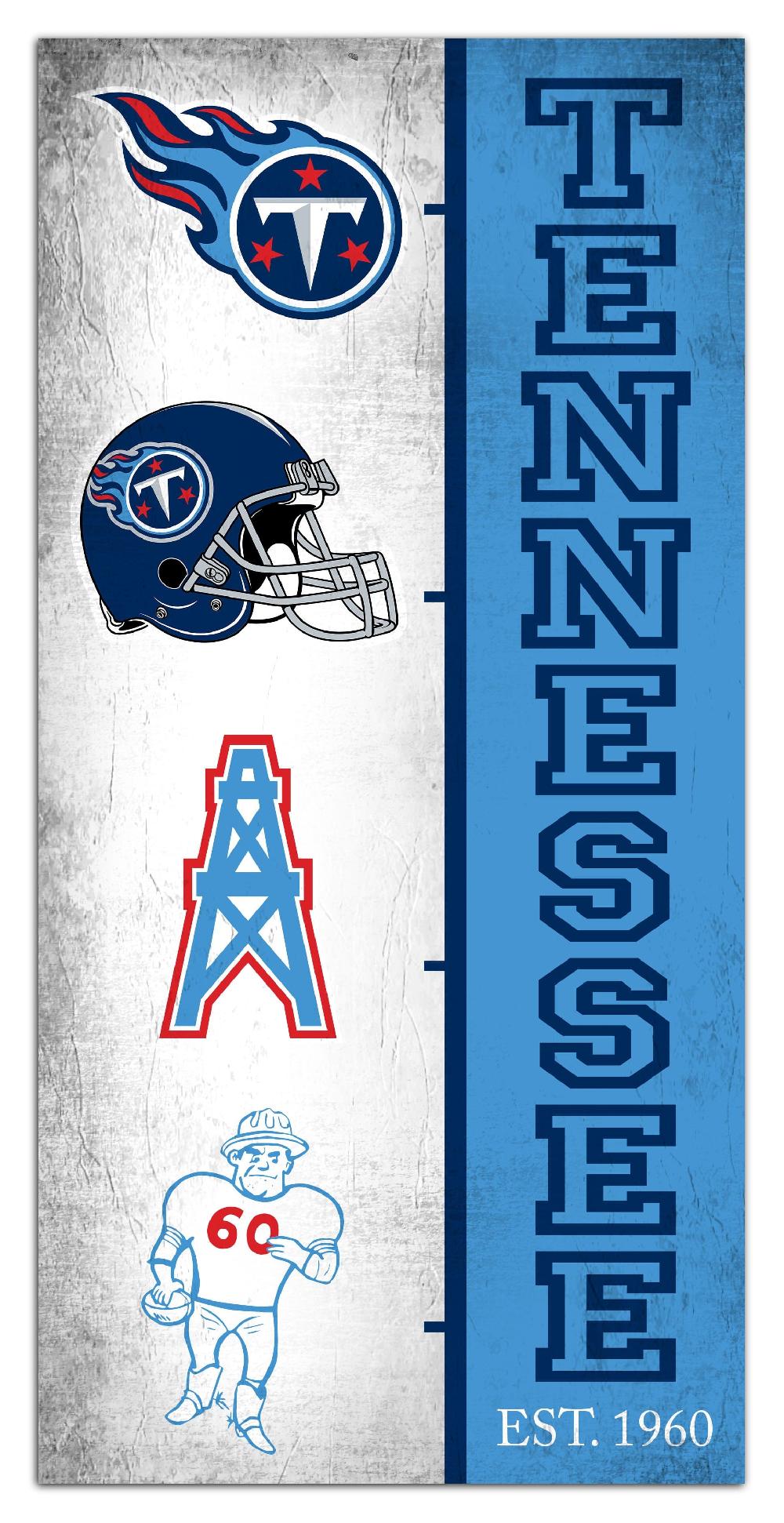 fan creations Tennessee Titans Team Logo Progression 6x12