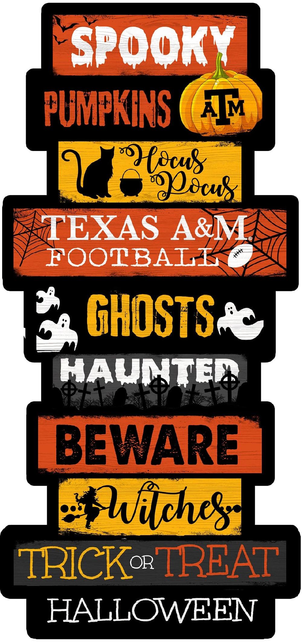 fan creations Texas A&M Halloween Celebration Stack 24" Sign