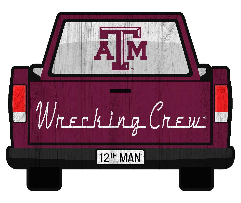 fan creations Texas A&M Slogan Truck Back Vintage 12in