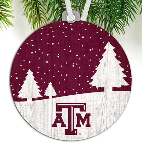 fan creations Texas A&M University Snow Scene Ornament