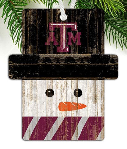 fan creations Texas A&M University Snowman Ornament