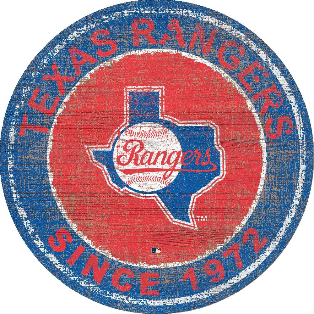 fan creations Texas Rangers Heritage Logo 24" Circle