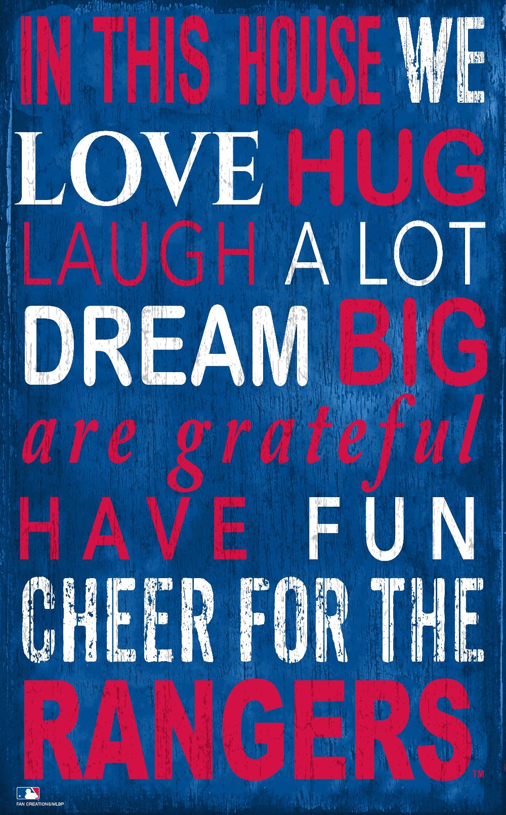 fan creations Texas Rangers In This House 11x19 Sign