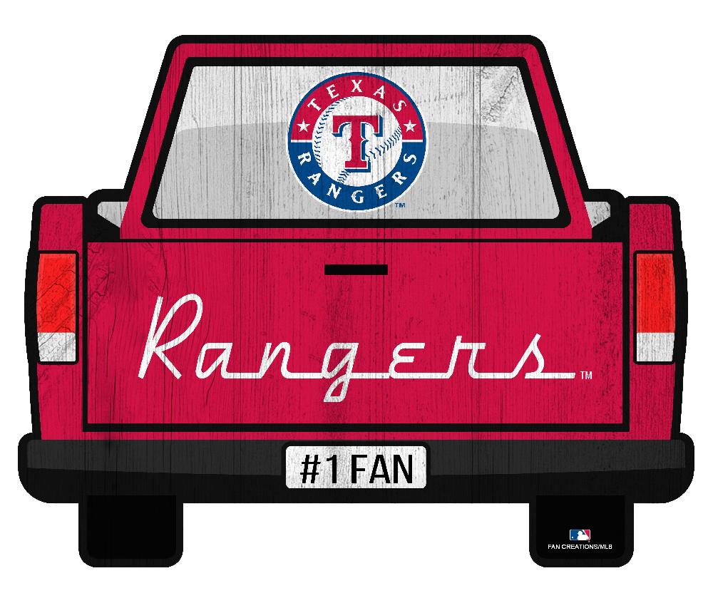 fan creations Texas Rangers Slogan Truck Back Vintage 12in