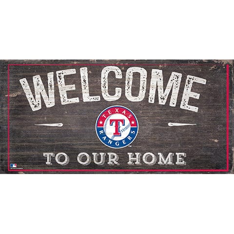 fan creations Texas Rangers Welcome Distressed Sign