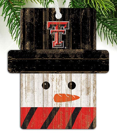fan creations Texas Tech University Snowman Ornament