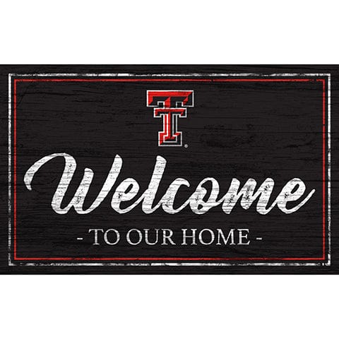 fan creations Texas Tech University Team Color Welcome 11x19 Sign