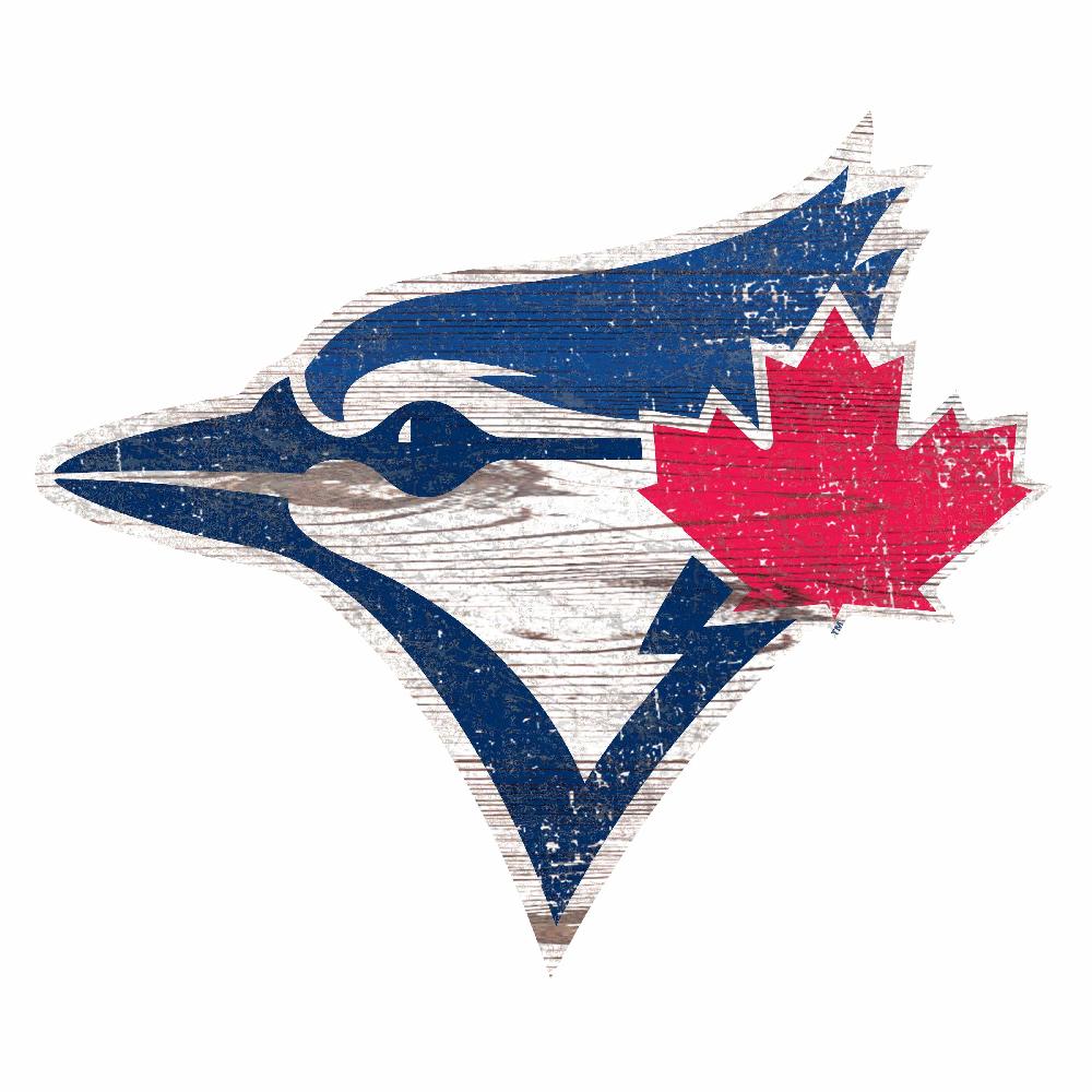 fan creations Toronto Blue Jays Distressed Logo Cutout Sign
