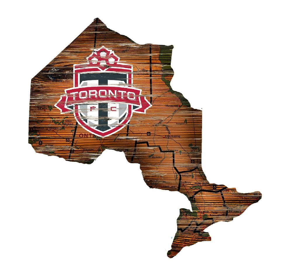 fan creations Toronto FC Distressed State With Logo Sign