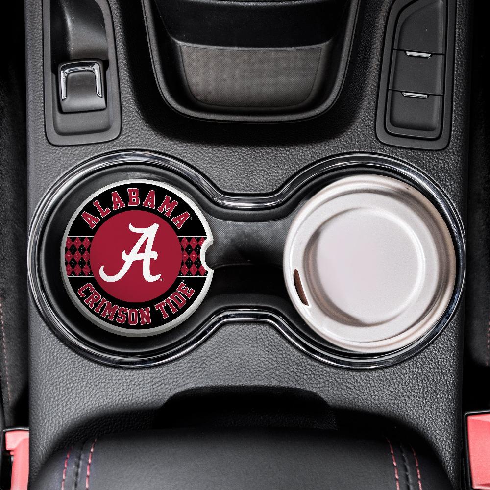 fan creations University of Alabama Argyle Ceramic Car Coaster - 2 Pack