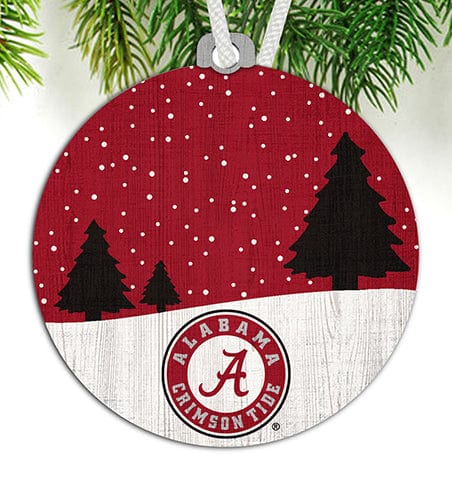 fan creations University of Alabama Snow Scene Ornament