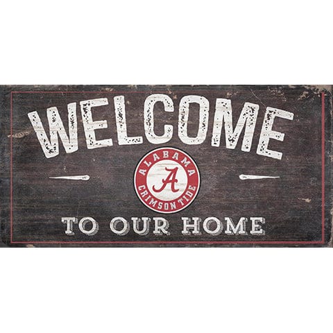 fan creations University of Alabama Welcome Distressed 6 x 12