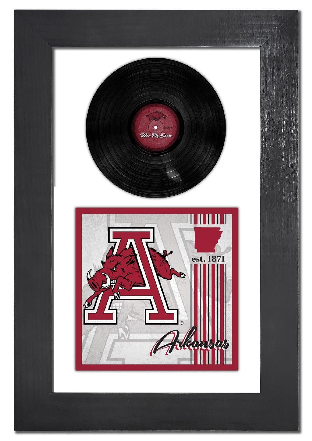 fan creations University of Arkansas 3 Piece Classic Album & Vinyl In Frame